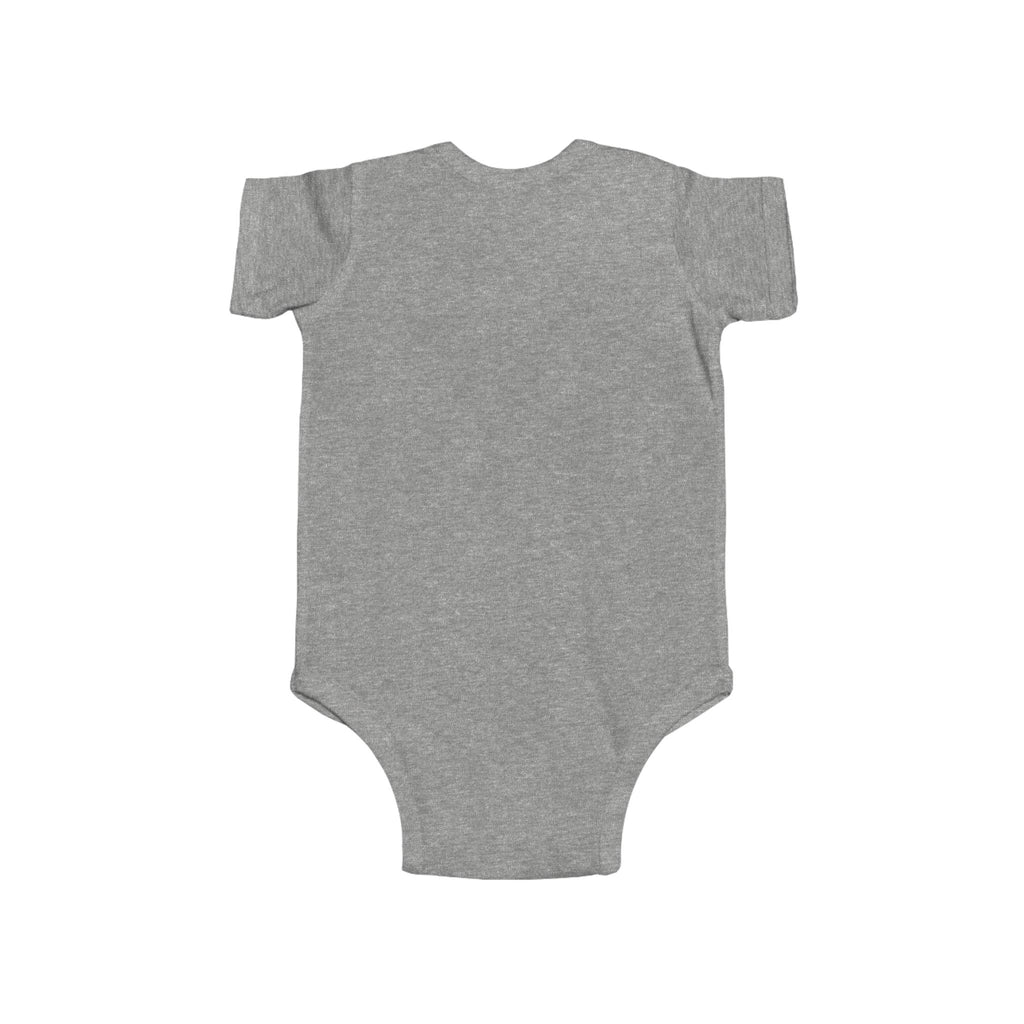 Elephant Print Infant Bodysuit with Floral Design