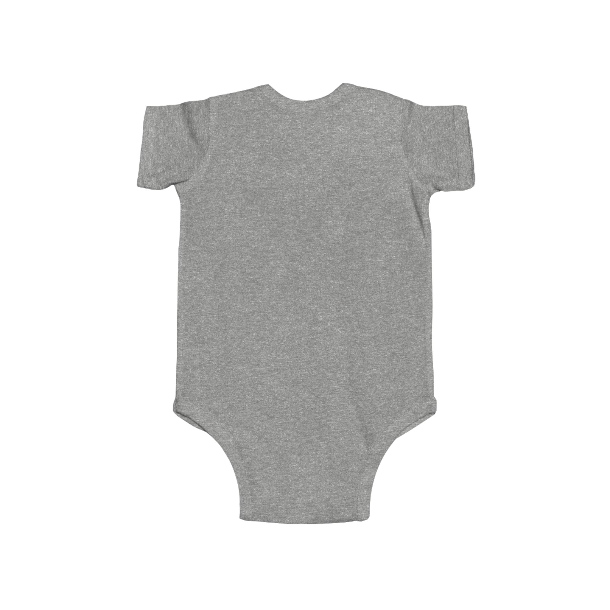 Elephant Print Infant Bodysuit with Floral Design