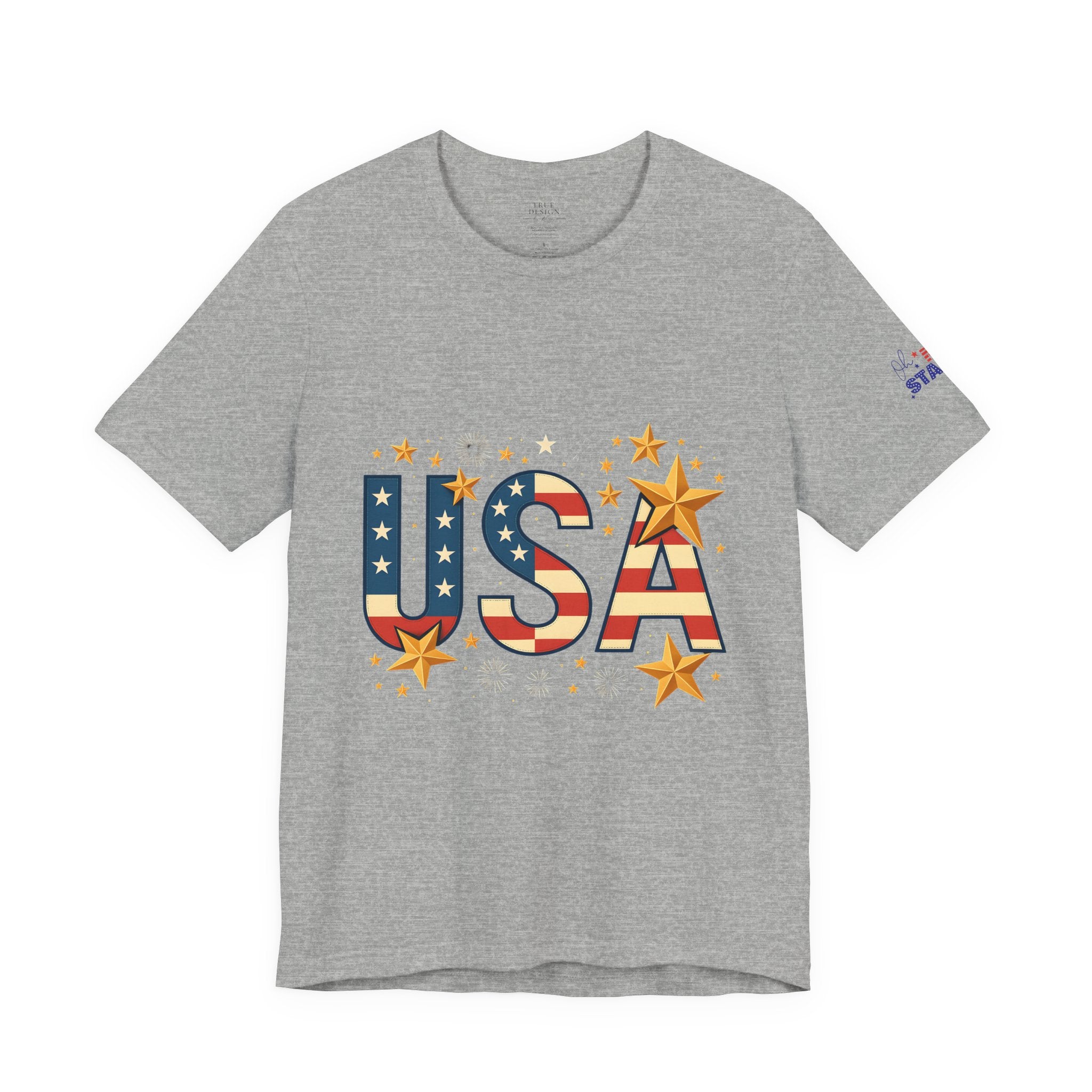 USA Flag Stars T-Shirt — Patriotic American Independence Day Tee