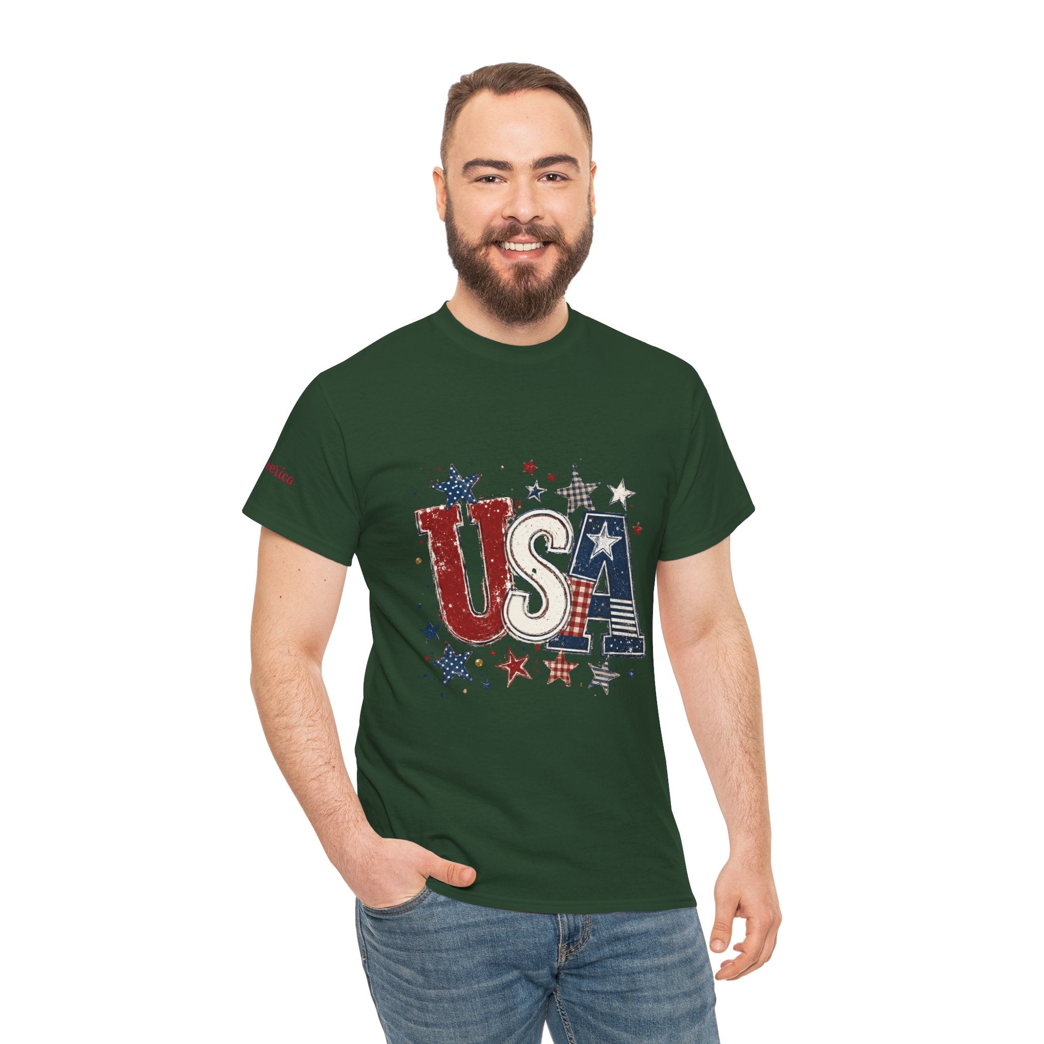Patriotic USA Stars T-Shirt — Fourth of July American Flag Tee