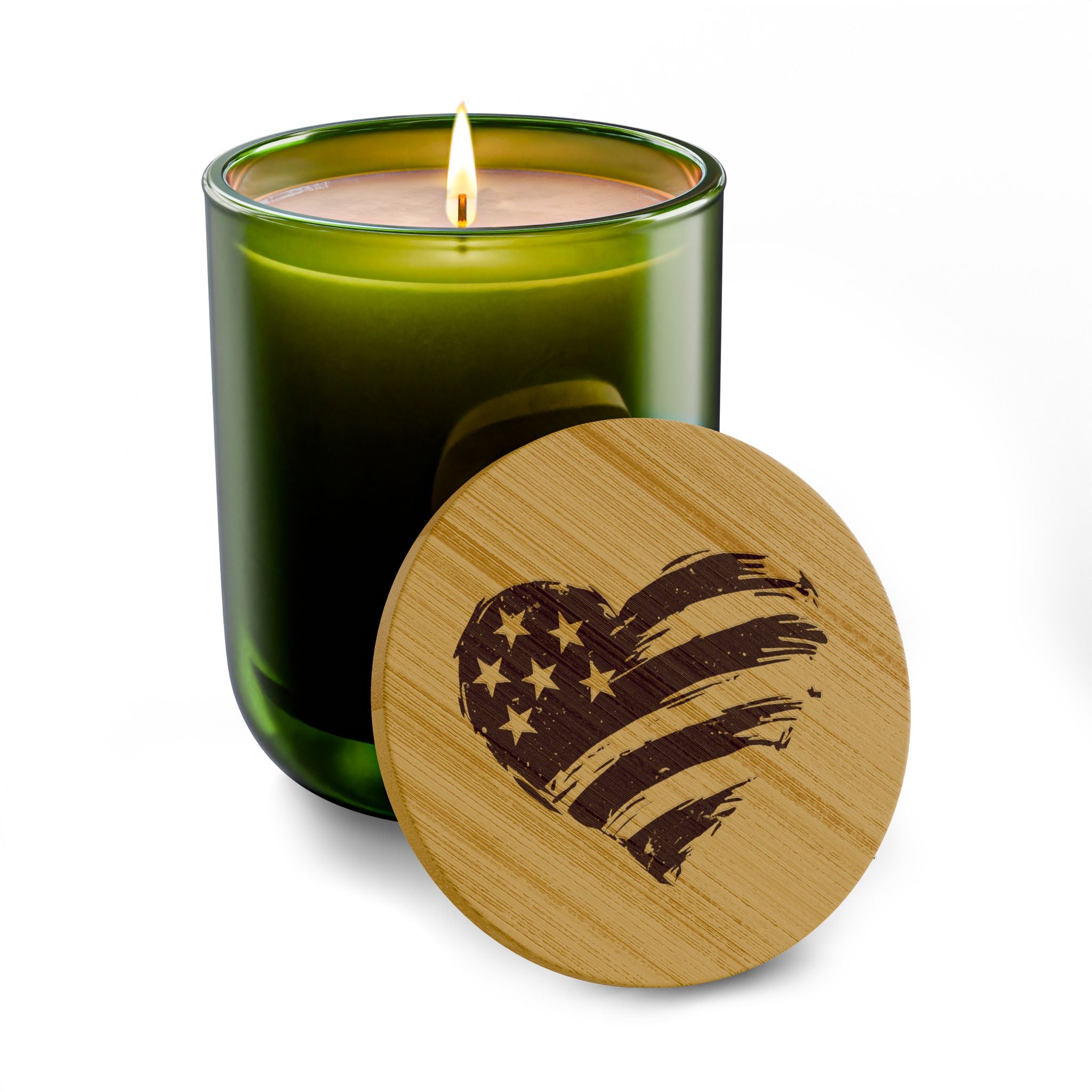 Engraved 14oz Scented Soy Candle with Bamboo Lid