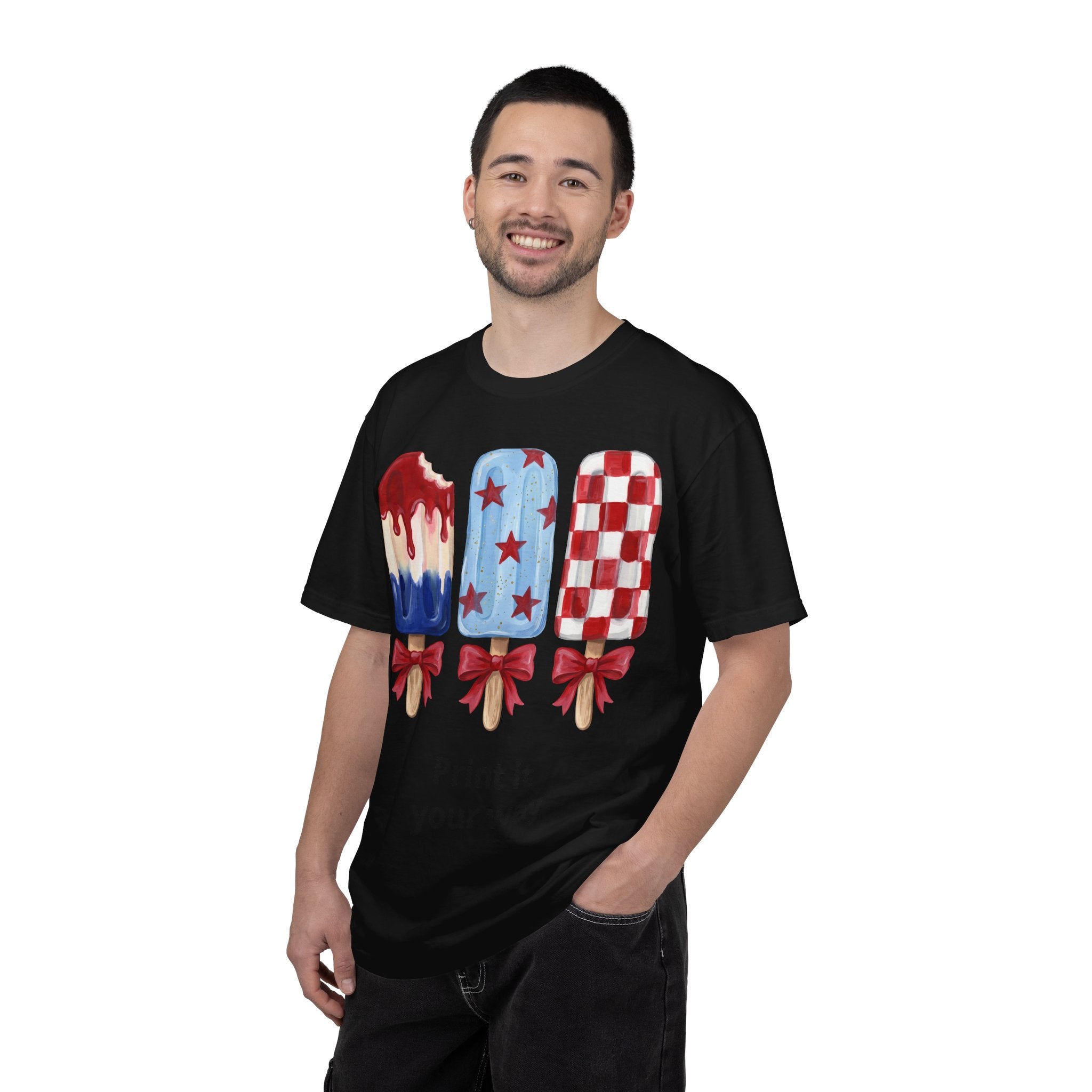 Patriotic Popsicle T-Shirt — Red, White & Blue Fourth of July Tee