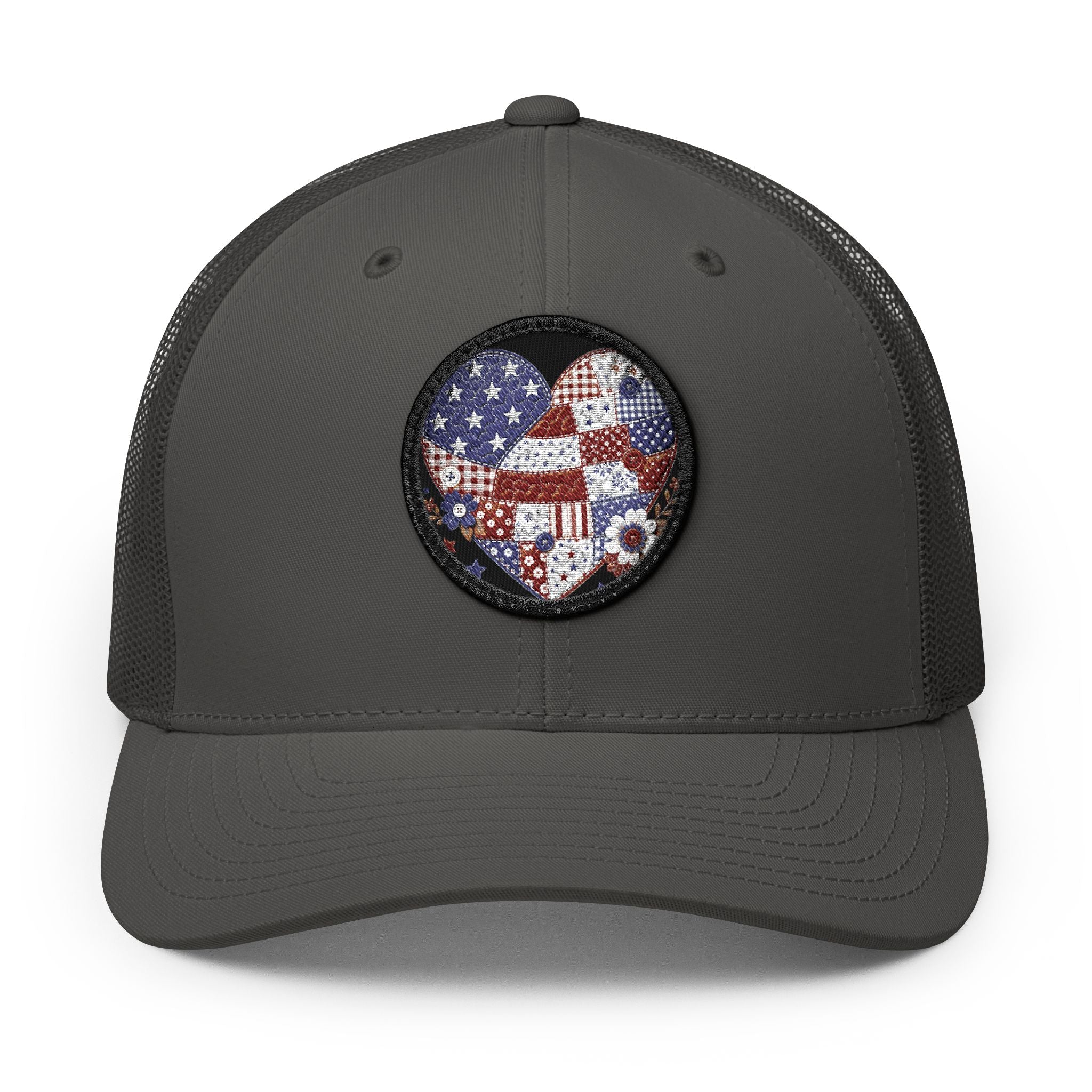 American Flag Patch Trucker Cap — Patriotic Snapback Hat