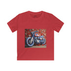 Kids Motorcycle Tee Featuring American Flag Graphic