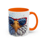 Patriotic Eagle Coffee Mug with American Flag Sunglasses