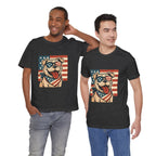 Dog's are Patriotic Too (American Flag, Funny 4th of July Shirt)