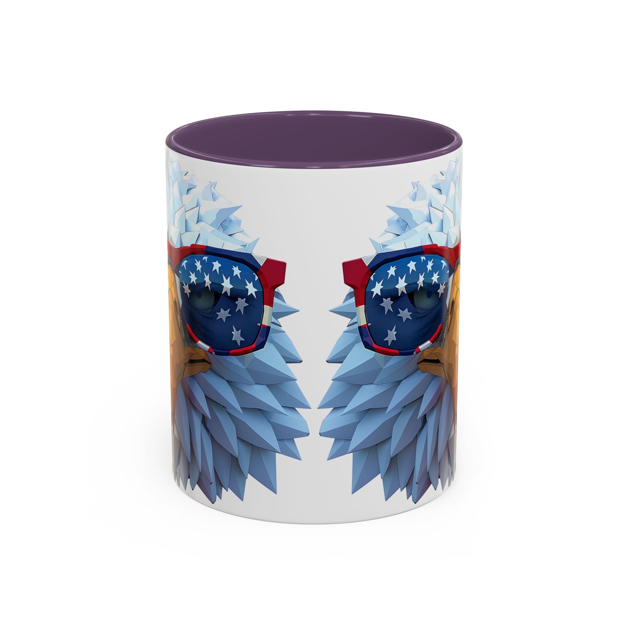 Patriotic Eagle Coffee Mug with American Flag Sunglasses