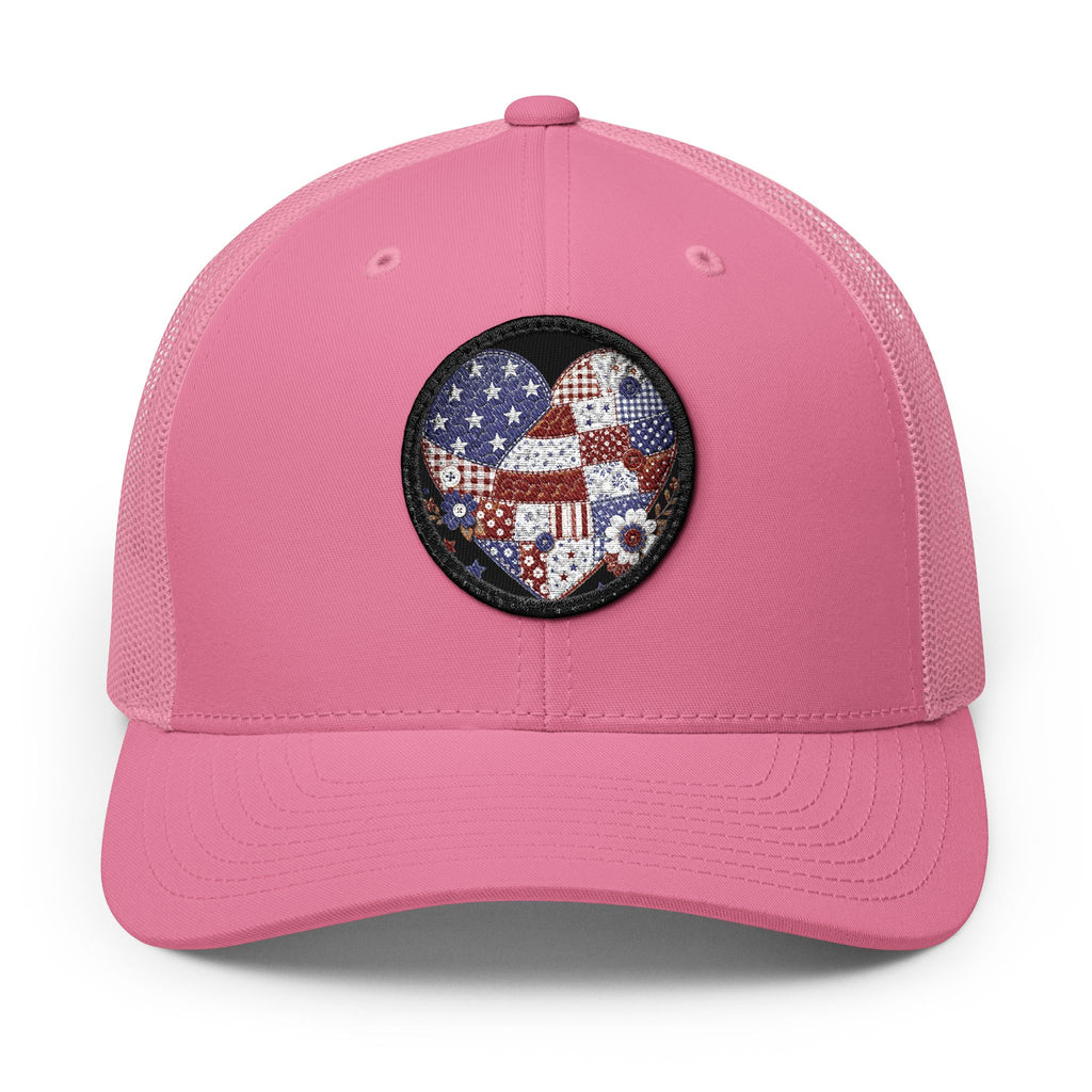 American Flag Patch Trucker Cap — Patriotic Snapback Hat
