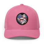 American Flag Patch Trucker Cap — Patriotic Snapback Hat