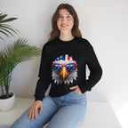 Eagle American Flag Sunglasses Crewneck Sweatshirt