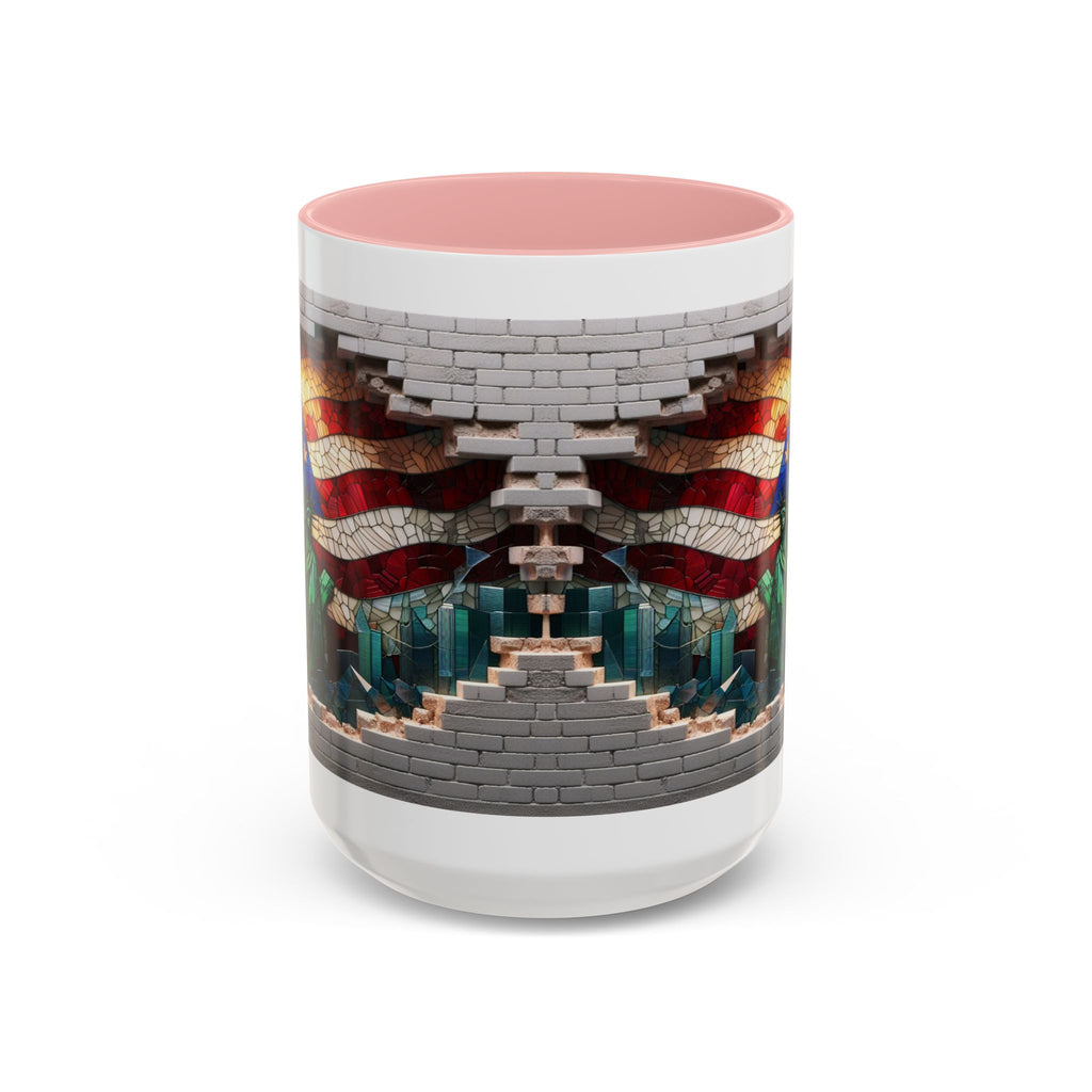 American Flag & Statue of Liberty Accent Coffee Mug – Patriotic USA Ceramic Mug