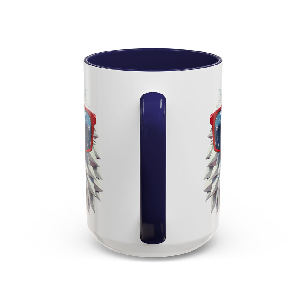 Patriotic Eagle Coffee Mug with American Flag Sunglasses