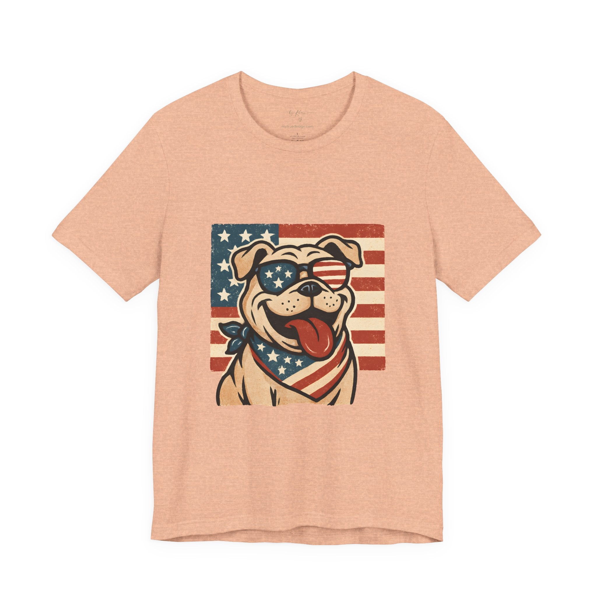 Dog's are Patriotic Too (American Flag, Funny 4th of July Shirt)