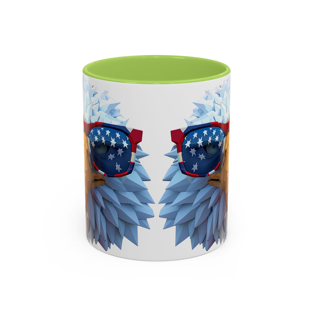 Patriotic Eagle Coffee Mug with American Flag Sunglasses