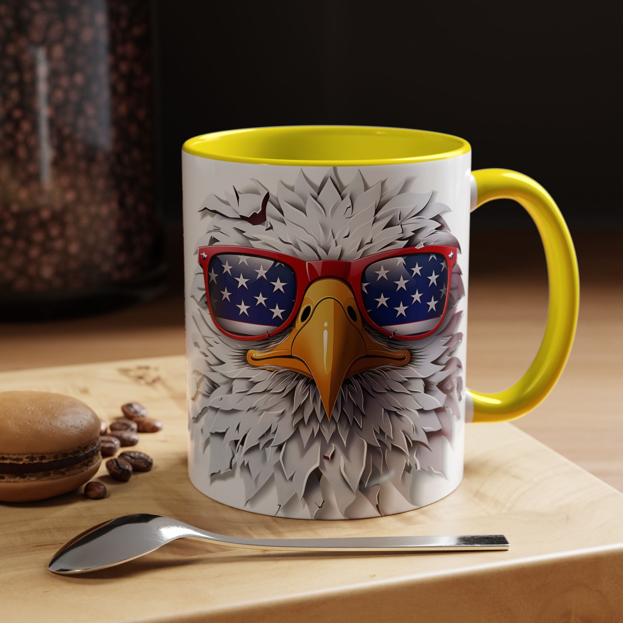 Patriotic Eagle Coffee Mug – Bold Design for Coffee Lovers