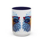 Patriotic Eagle Coffee Mug with American Flag Sunglasses