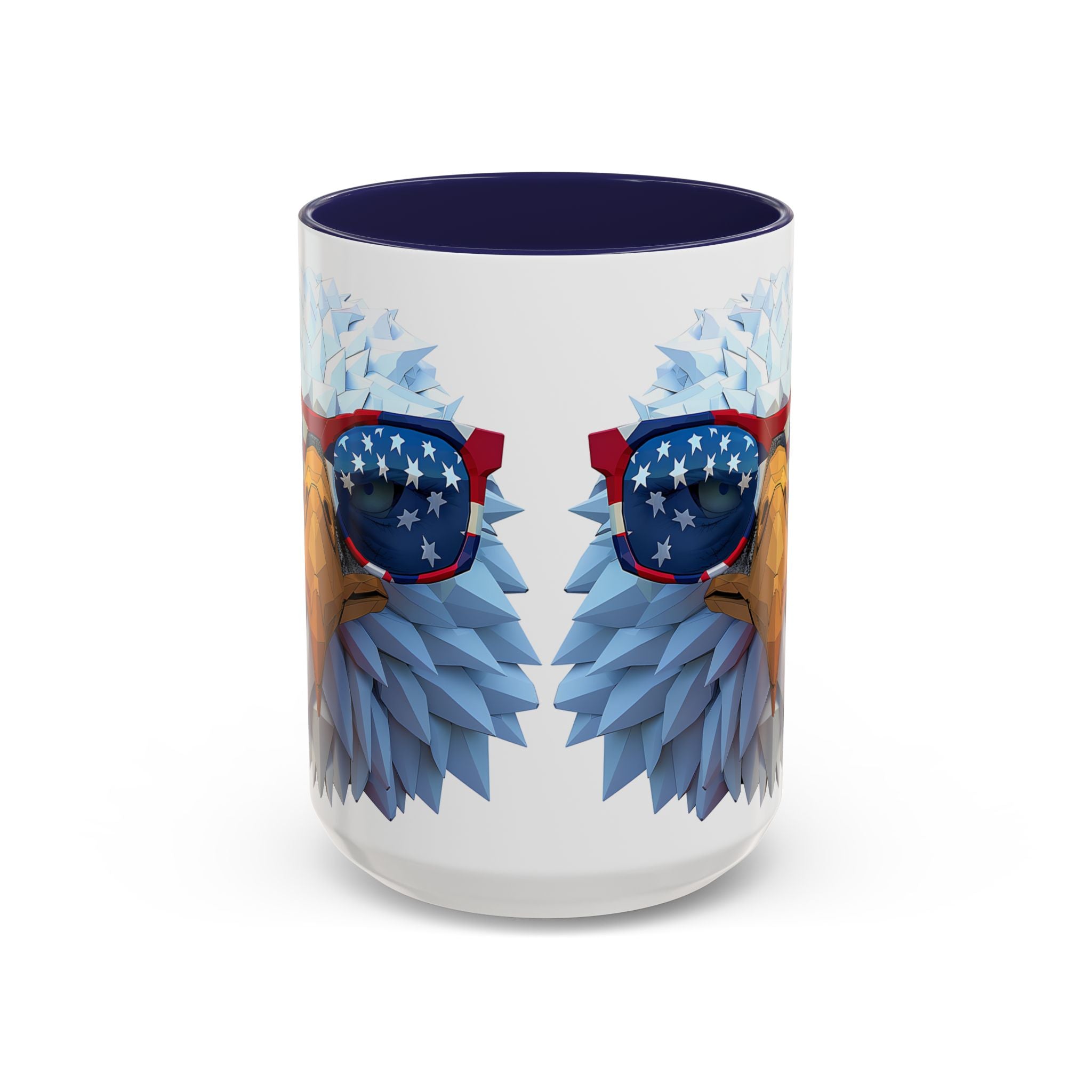 Patriotic Eagle Coffee Mug with American Flag Sunglasses