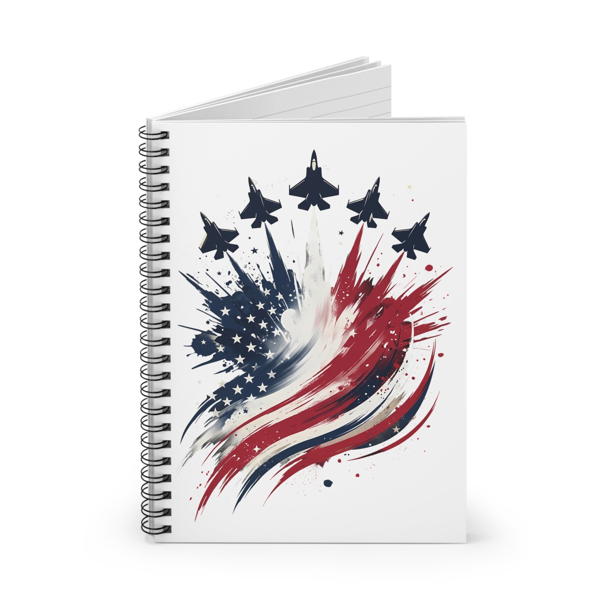 American Flag Brushstroke Spiral Notebook for Everyday Use