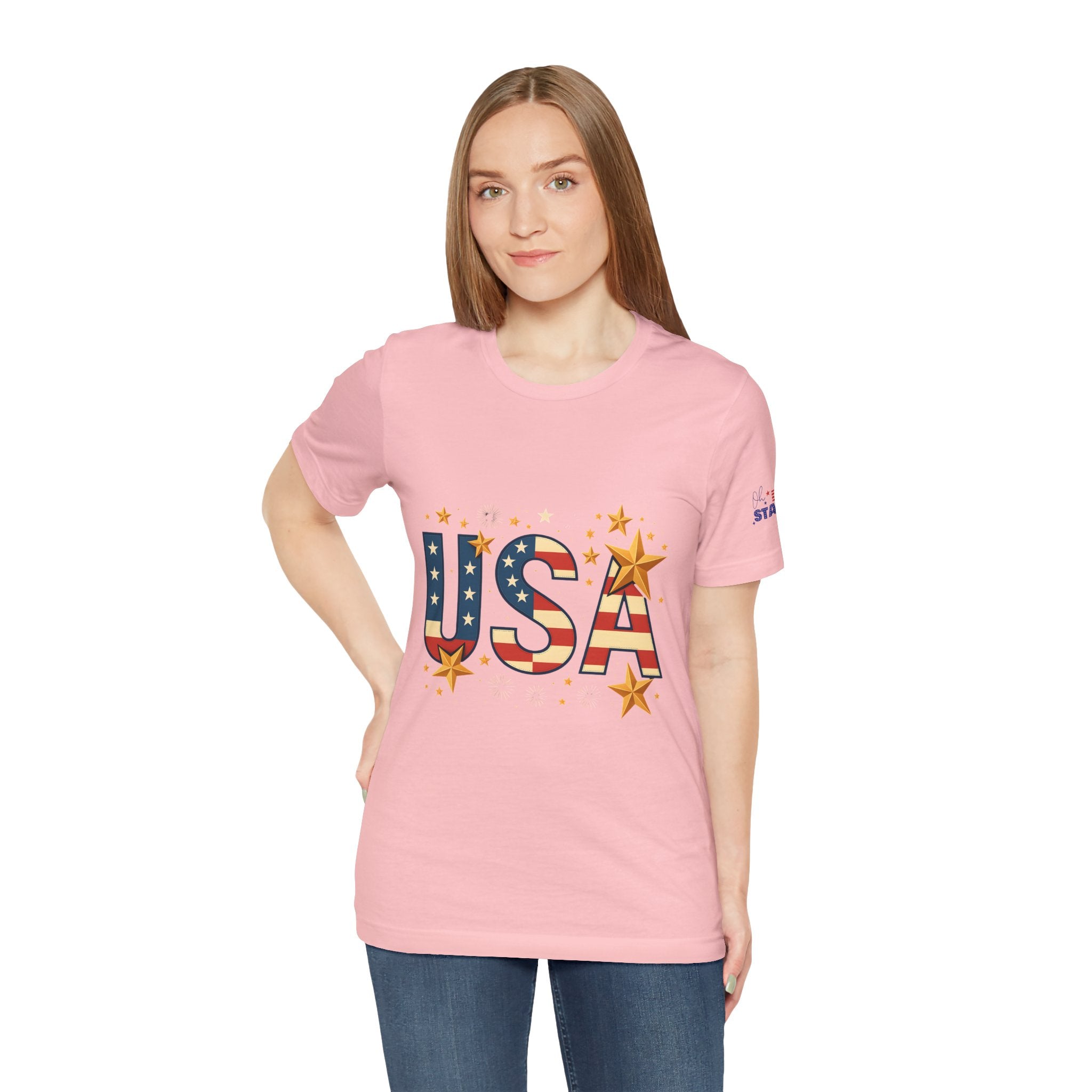 USA Flag Stars T-Shirt — Patriotic American Independence Day Tee