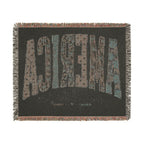 America Woven Blanket — Patriotic Throw Blanket with USA Text