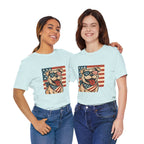 Dog's are Patriotic Too (American Flag, Funny 4th of July Shirt)