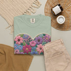 Floral Heart T-Shirt — Colorful Bouquet Heart Graphic (Print It Your Way)
