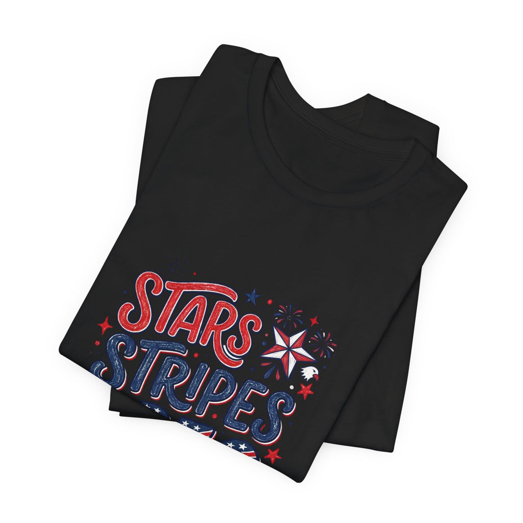 Stars Stripes & 250 Vibes T-Shirt | 250th Anniversary 4th of July Patriotic Tee