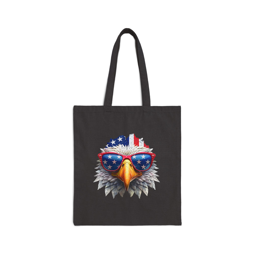 Patriotic Eagle Sunglasses Canvas Tote Bag