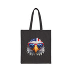 Patriotic Eagle Sunglasses Canvas Tote Bag