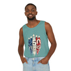 50 Years American Flag Castle Tank Top for Celebratory Wear