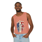50 Years American Flag Castle Tank Top for Celebratory Wear