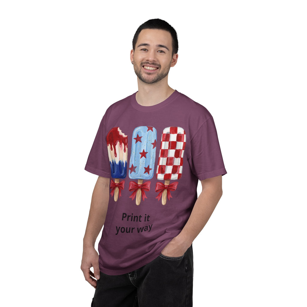 Patriotic Popsicle T-Shirt — Red, White & Blue Fourth of July Tee
