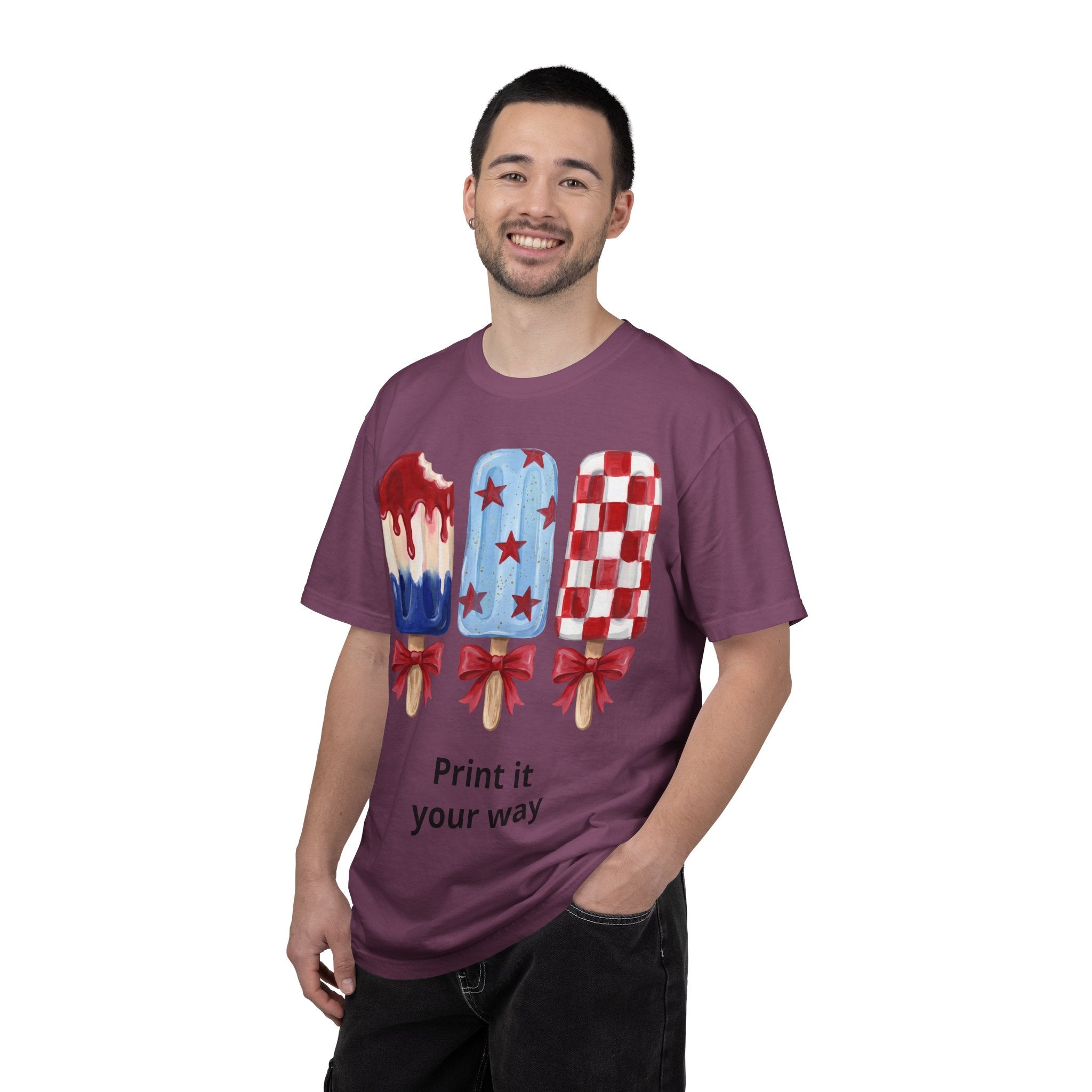 Patriotic Popsicle T-Shirt — Red, White & Blue Fourth of July Tee