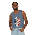 50 Years American Flag Castle Tank Top for Celebratory Wear