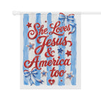 Patriotic 'She Loves Jesus & America Too' Garden Flag