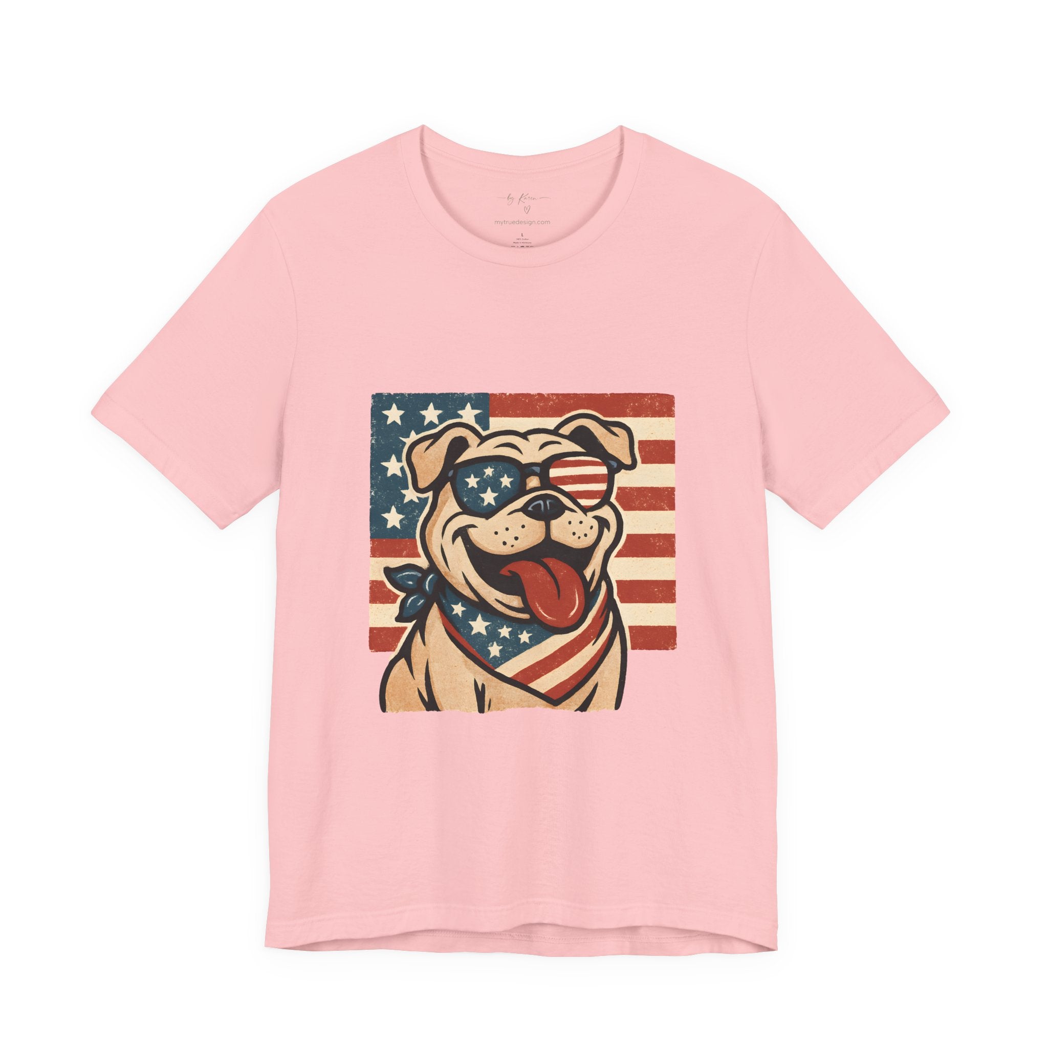 Dog's are Patriotic Too (American Flag, Funny 4th of July Shirt)