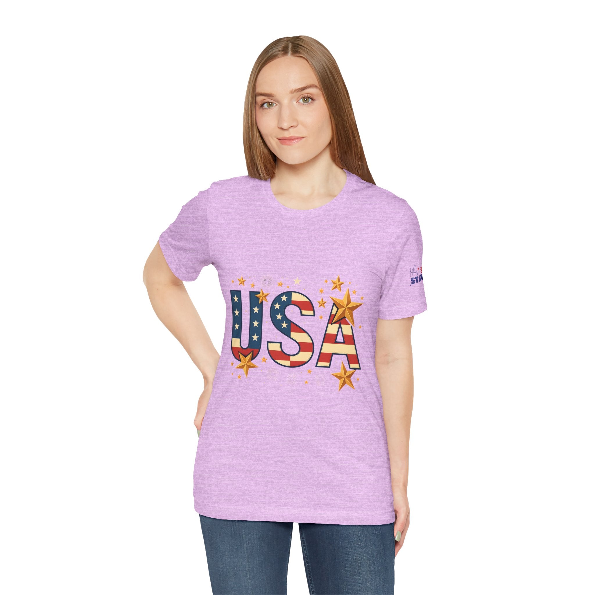 USA Flag Stars T-Shirt — Patriotic American Independence Day Tee