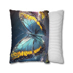 Blue and Yellow Butterfly Decorative Pillow Cover