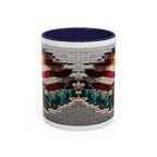 American Flag & Statue of Liberty Accent Coffee Mug – Patriotic USA Ceramic Mug