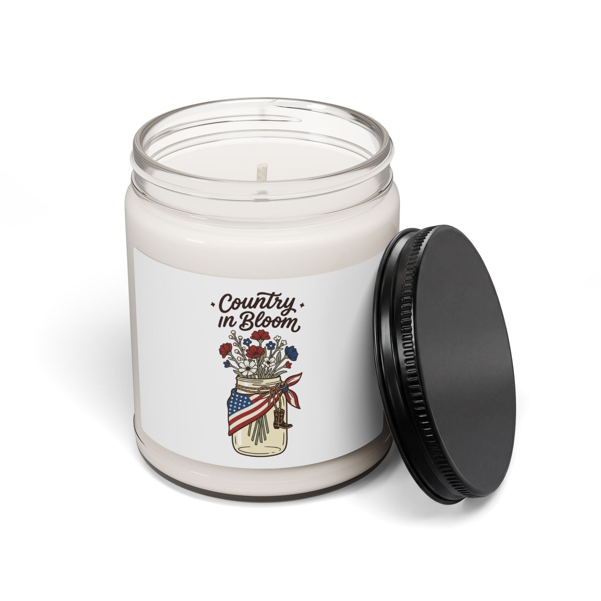 Country in Bloom Soy Candle for Rustic Spaces