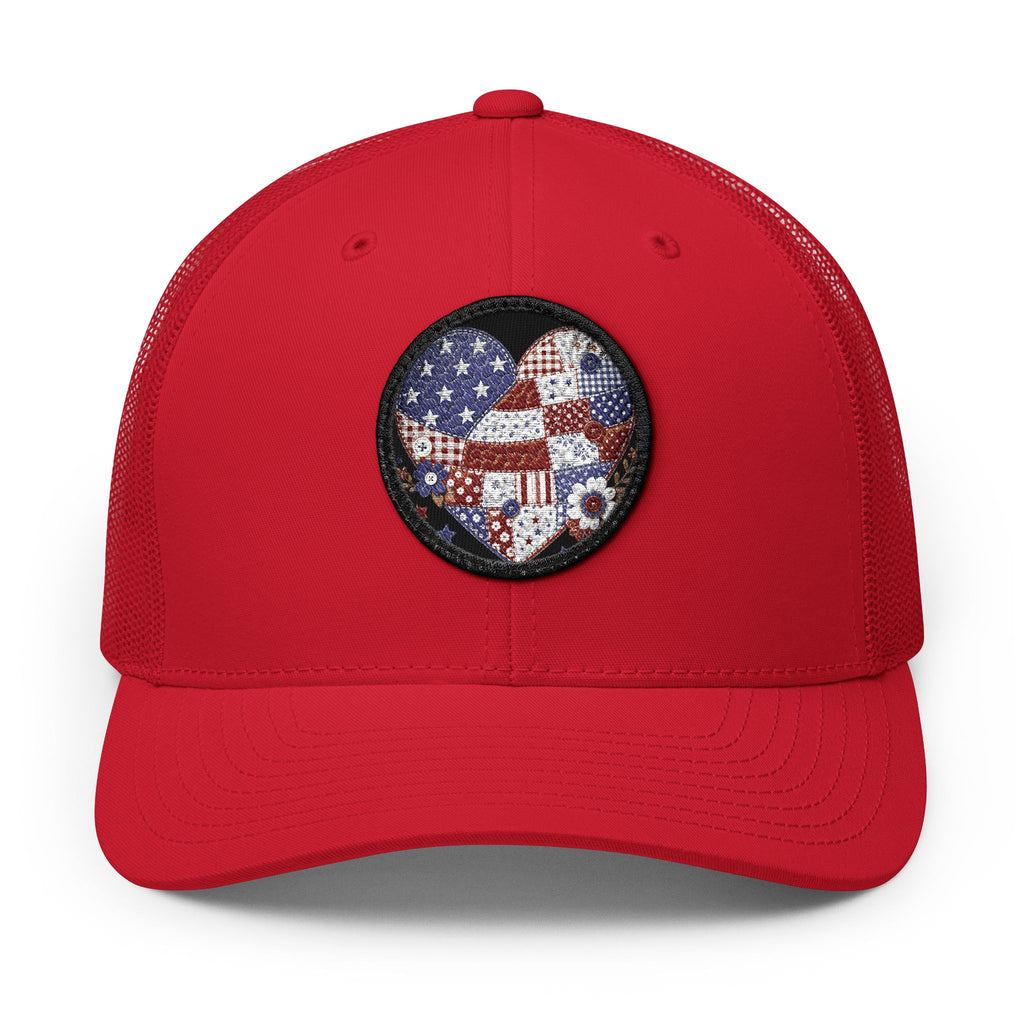 American Flag Patch Trucker Cap — Patriotic Snapback Hat