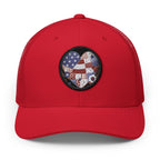 American Flag Patch Trucker Cap — Patriotic Snapback Hat