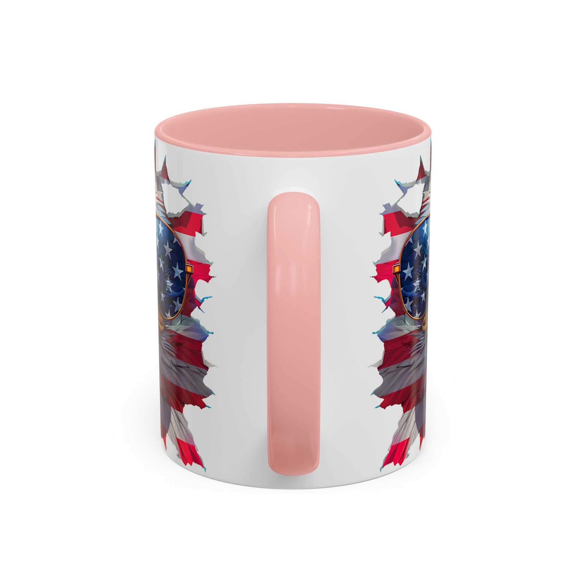 American Bald Eagle Accent Coffee Mug with Stars & Stripes
