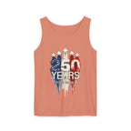 50 Years American Flag Castle Tank Top for Celebratory Wear