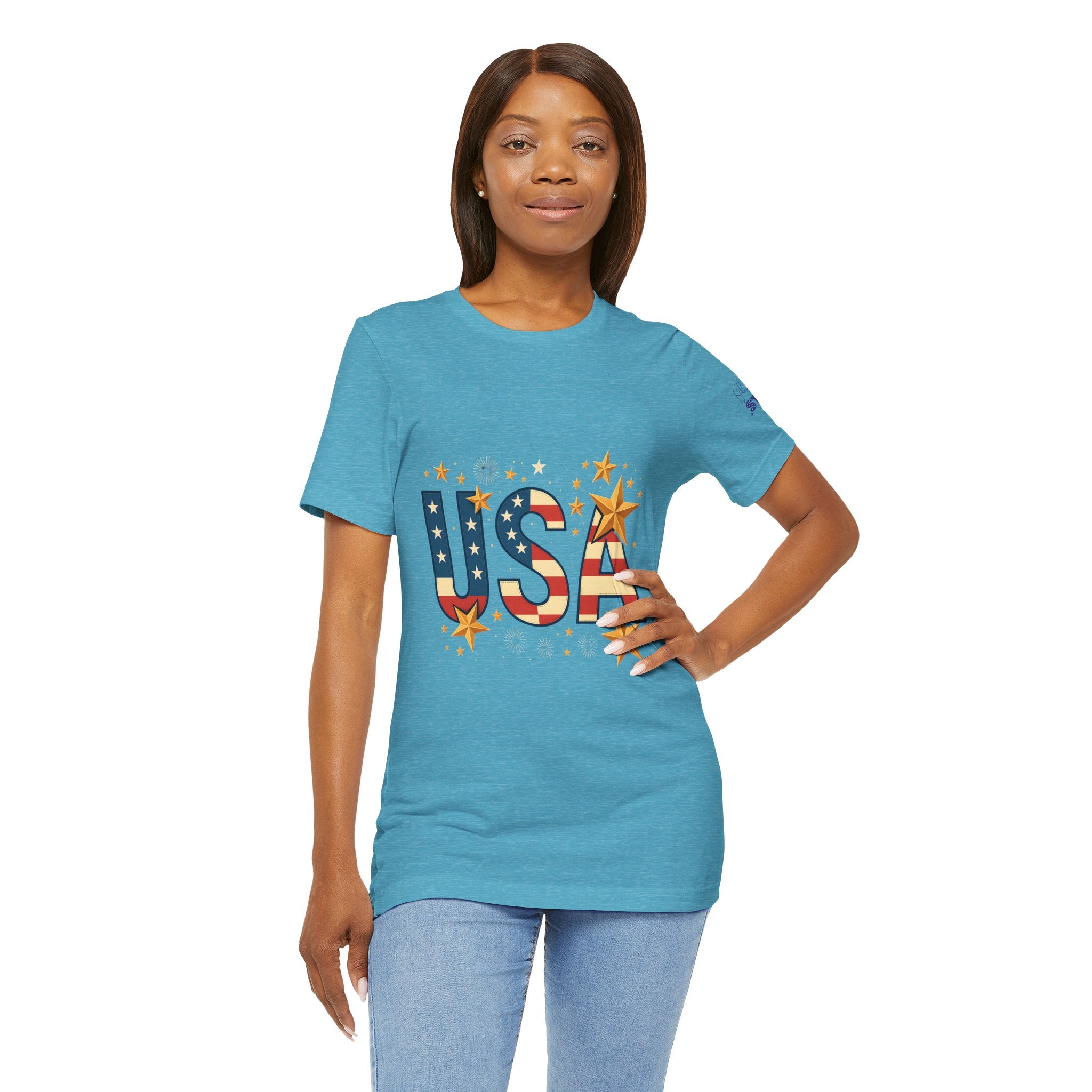 USA Flag Stars T-Shirt — Patriotic American Independence Day Tee