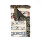 America Woven Blanket — Patriotic Throw Blanket with USA Text