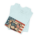 Dog's are Patriotic Too (American Flag, Funny 4th of July Shirt)