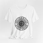 Solidarity Over Pride sunflower logo Tee | People Over Profit values-led apparel