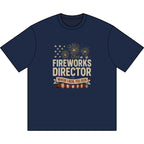 Fireworks Director T-Shirt — "When I Run, You Run" Patriotic Tee