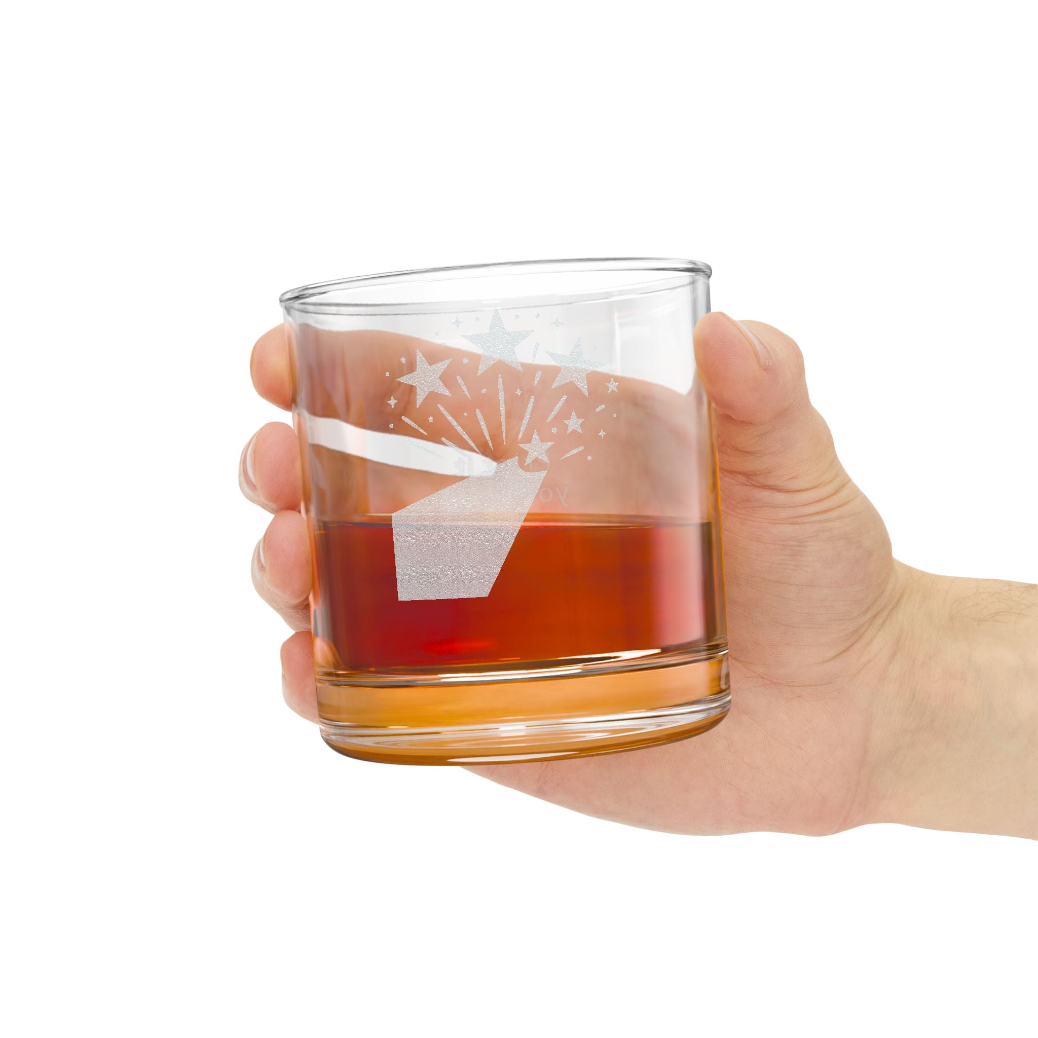 Engraved Stars & Stripes Customizable Whiskey Glass